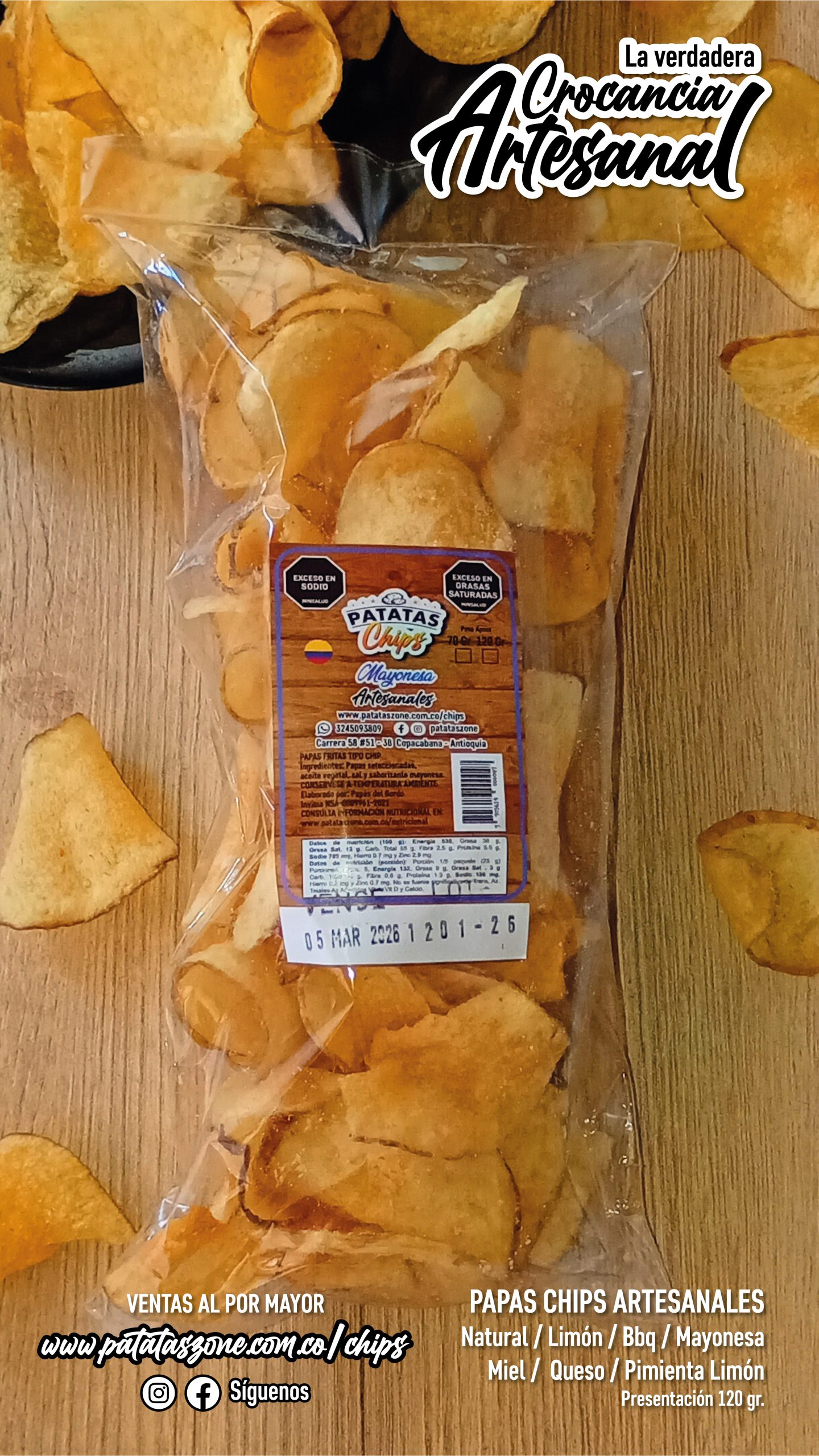 Papas Chips 120 gr