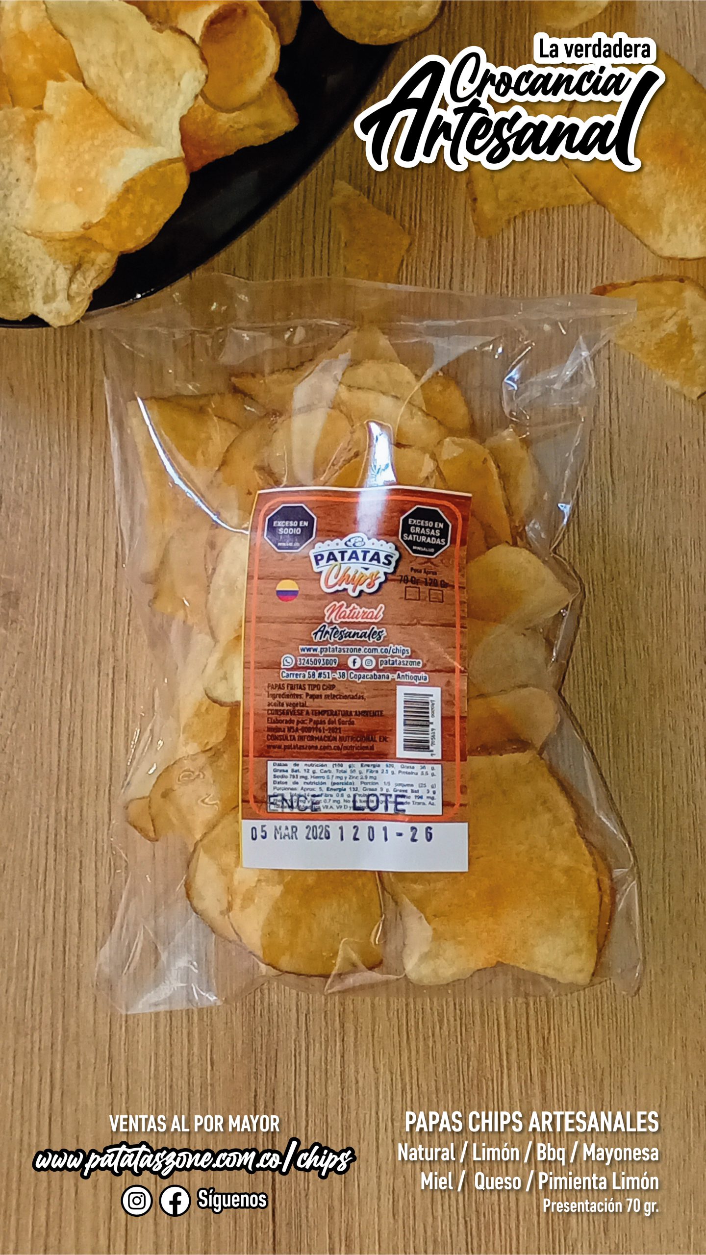 Papas Chips 70 gr